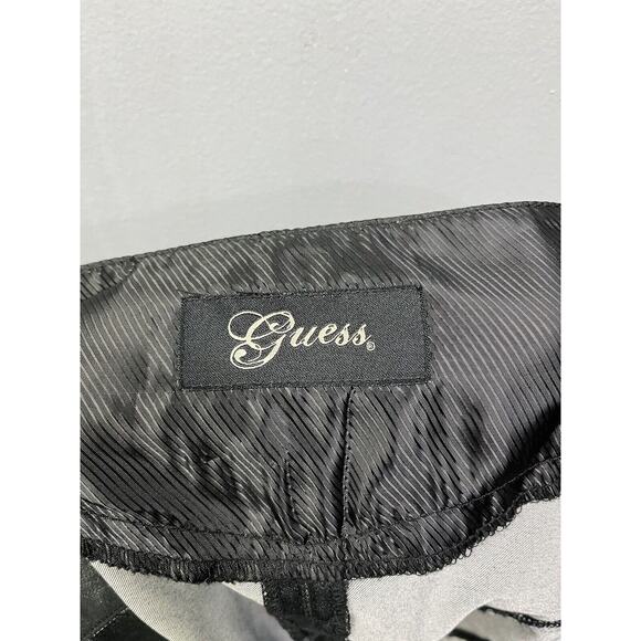 Guess Mini Skirt Womens 30 Y2K Gray Flat front Pleated back Stretch Skater - Picture 4 of 7